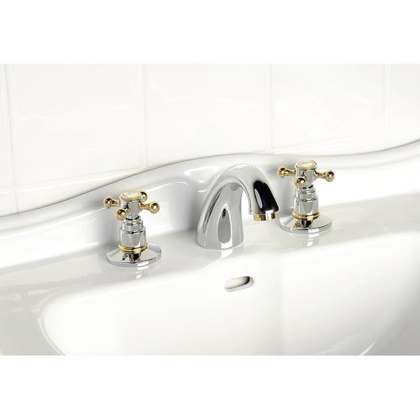 Bateria umywalkowa w srebrno-złotym kolorze Antea – Sapho-image-1