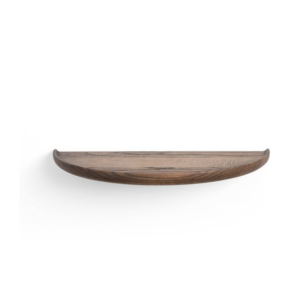 Brązowa półka z litego drewna dębowego 40 cm Mu – Gazzda