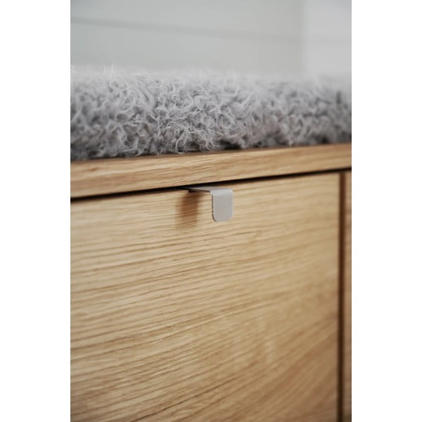 Szaro-naturalna szafka na buty w dekorze dębu z siedziskiem Confetti – Rowico-image-4