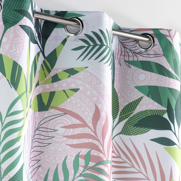 Zielono-różowa zasłona 140x260 cm Assana – douceur d'intérieur-image-1