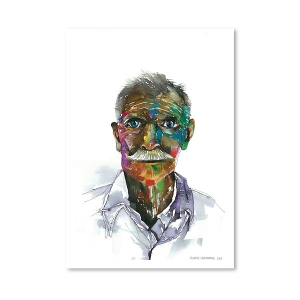 Plakat Americanflat Rainbow Man by Claudia Libenberg, 30x42 cm