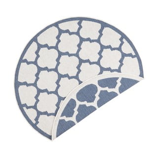 Niebiesko-kremowy dywan odpowiedni na zewnątrz NORTHRUGS Palermo, ⌀ 140 cm