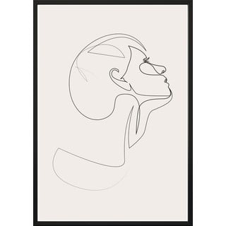 Plakat w ramie SKETCHLINE/FACE, 40x50 cm