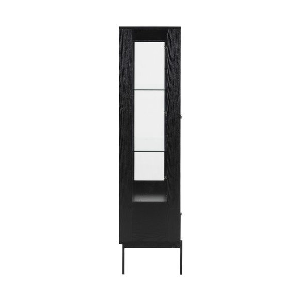 Czarna witryna w dekorze jesionu 75x152 cm Angus – Actona-image-4