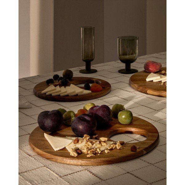 Drewniana deska do serwowania ø 36 cm Klot – Kave Home-image-1