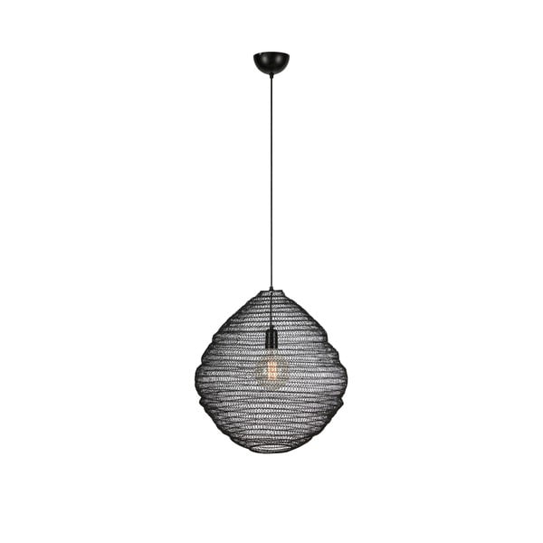 Czarna lampa wisząca z metalowym kloszem ø 50 cm Tazza – Markslöjd