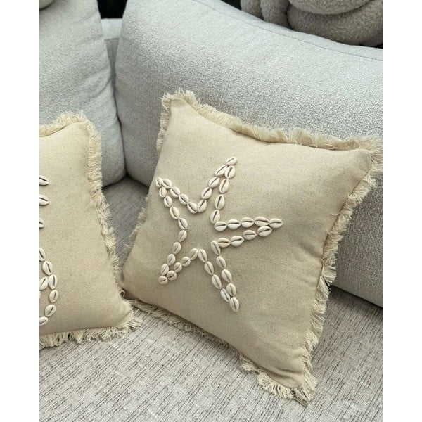 Bawełniana poszewka na poduszkę 43x43 cm Seashells – Mioli Decor-image-4