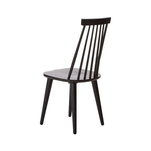Czarne hokery zestaw 2 szt. z litego drewna kauczukowego (wysokość siedziska 45 cm) Jolina – Ellos Home-image-3