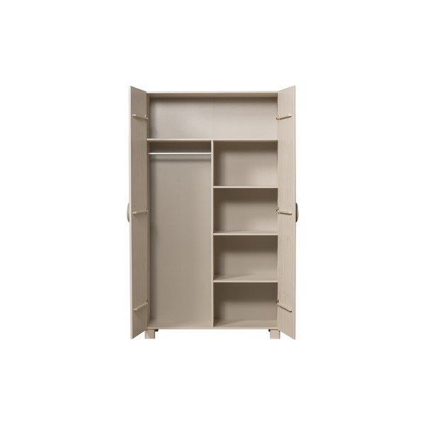 Kremowa szafa z litego drewna sosnowego 110x200 cm Noah – WOOOD-image-2