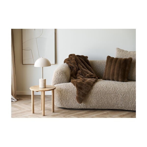 Beżowa lampa stołowa z metalowym kloszem (wysokość 45 cm) Sheffield – House Nordic-image-2