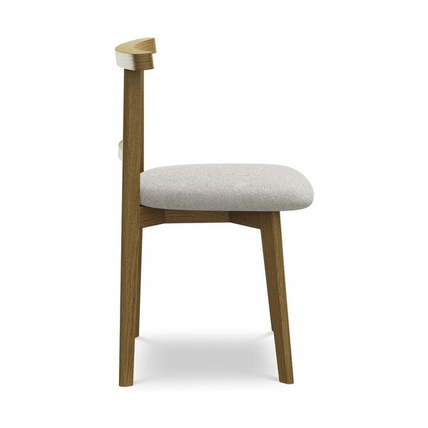 Jasnoszare krzesło z litego drewna Ohelo – Makamii-image-2