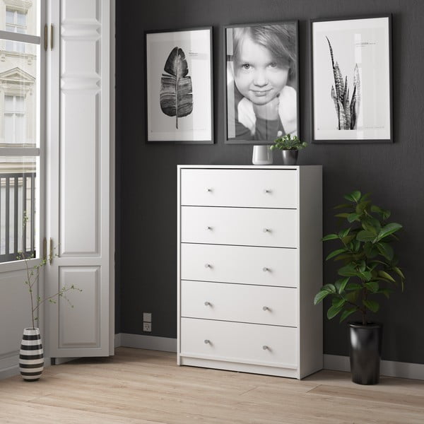 Biała komoda 72x108x30 cm May – Tvilum-image-1