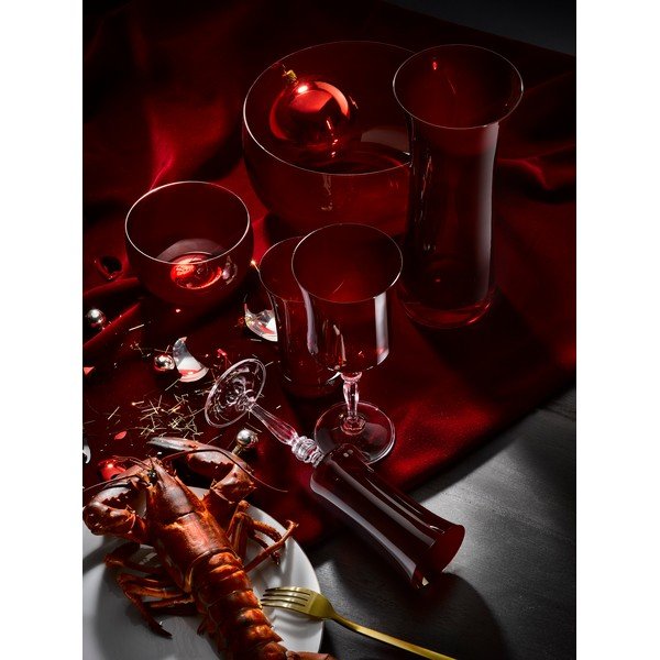 Czerwony szklany wazon Crystalex Extravagance, wys. 24,8 cm-image-3