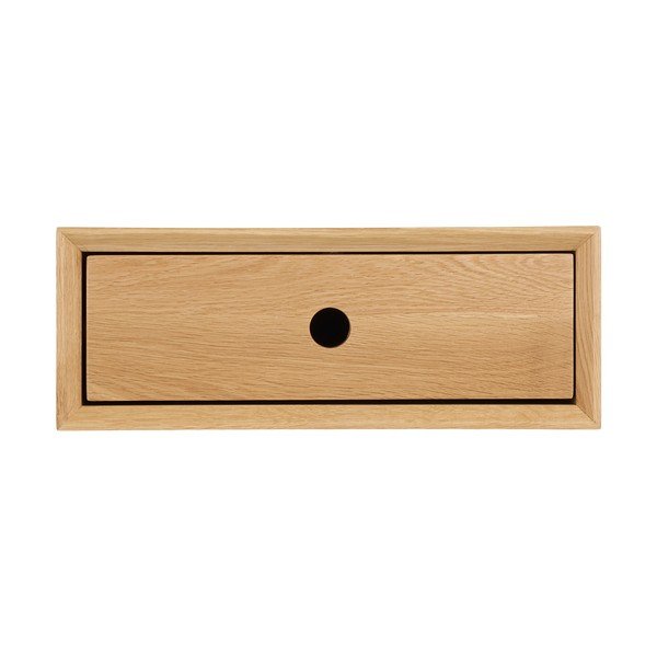 Półka z litego drewna dębowego w jasnym naturalnym kolorze 40 cm Luzern – House Nordic-image-3
