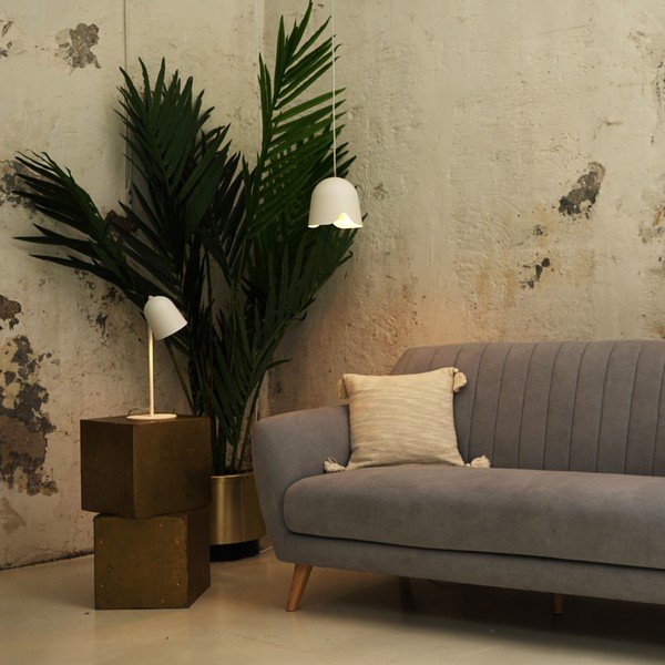 Biała lampa stołowa SULION Paris, wys. 40 cm-image-3