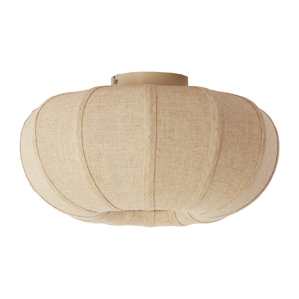 Beżowa lampa sufitowa z tekstylnym kloszem ø 40 cm Zosia – Light & Living