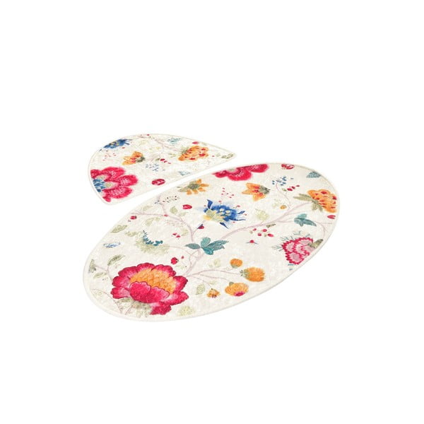 Jasnobrązowe dywaniki łazienkowe zestaw 2 szt. 60x100 cm Arya – Foutastic