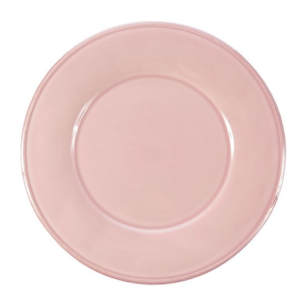 Różowy talerz kamionkowy Côté Table Constance, ⌀ 28,5 cm
