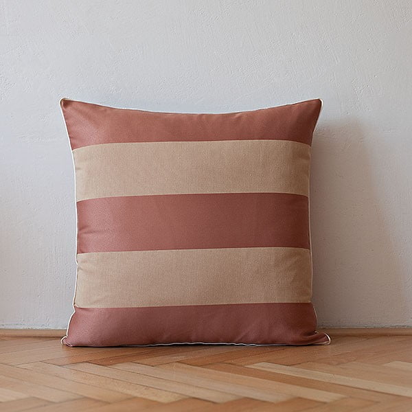 Poduszka z wypełnieniem Brown Stripes, 50x50 cm