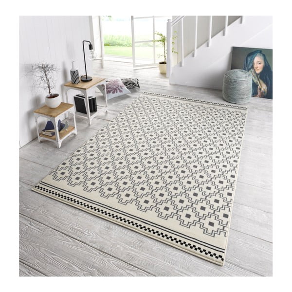 Czarno-biały dywan Zala Living Cubic, 70x140 cm-image-3