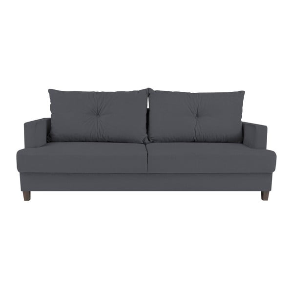 Ciemnoszara 3-osobowa sofa rozkładana Melart Lorenzo