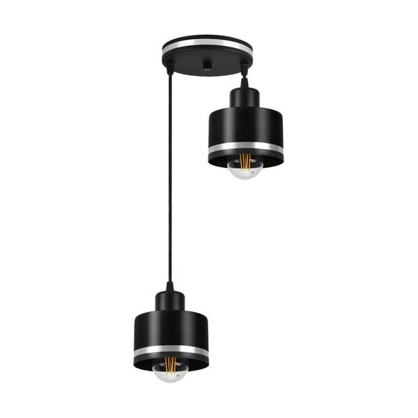 Czarna metalowa lampa wisząca Wama – Candellux Lighting