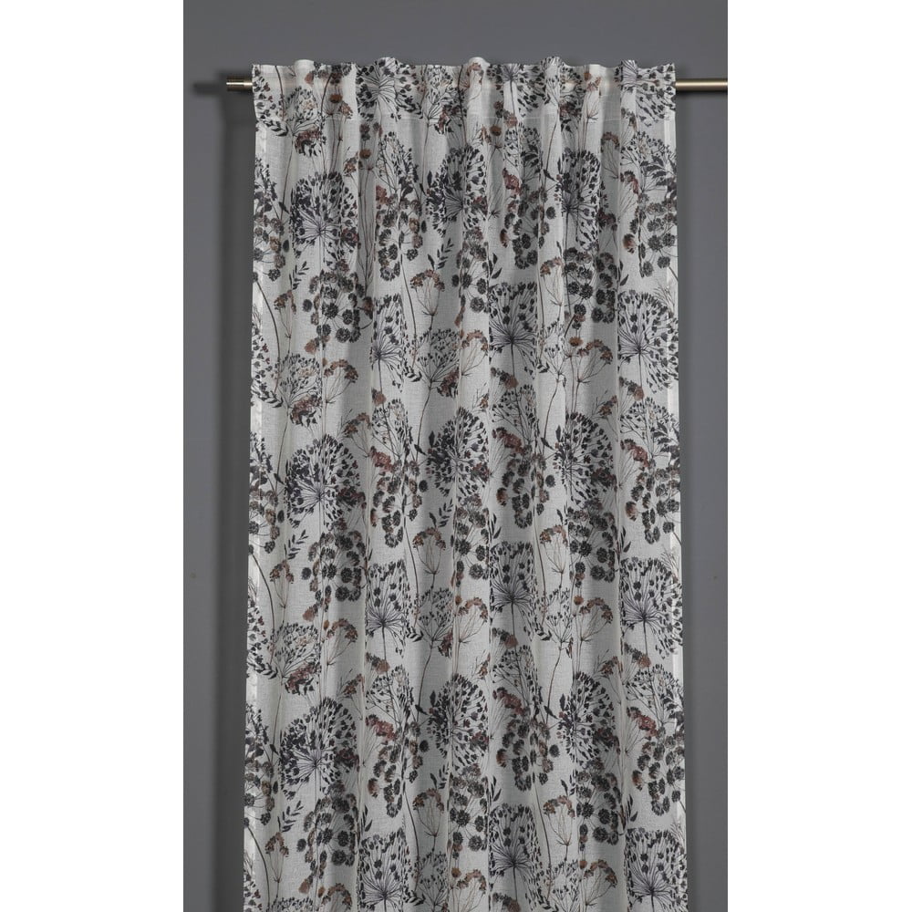 Fioletowo-szara zasłona 135x245 cm Birds and Roses – Sehlbach