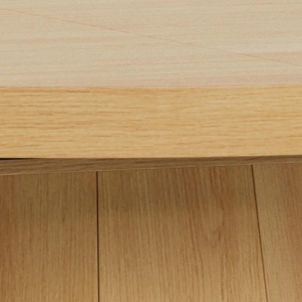 Okrągły rozkładany stół z dodatkowym blatem z blatem w dekorze dębu ø 120 cm Atmore – Actona-image-3
