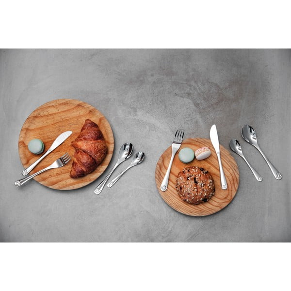 Sztućce dla dzieci ze stali nierdzewnej w kolorze srebra 4 szt. Water life – Zilverstad-image-1