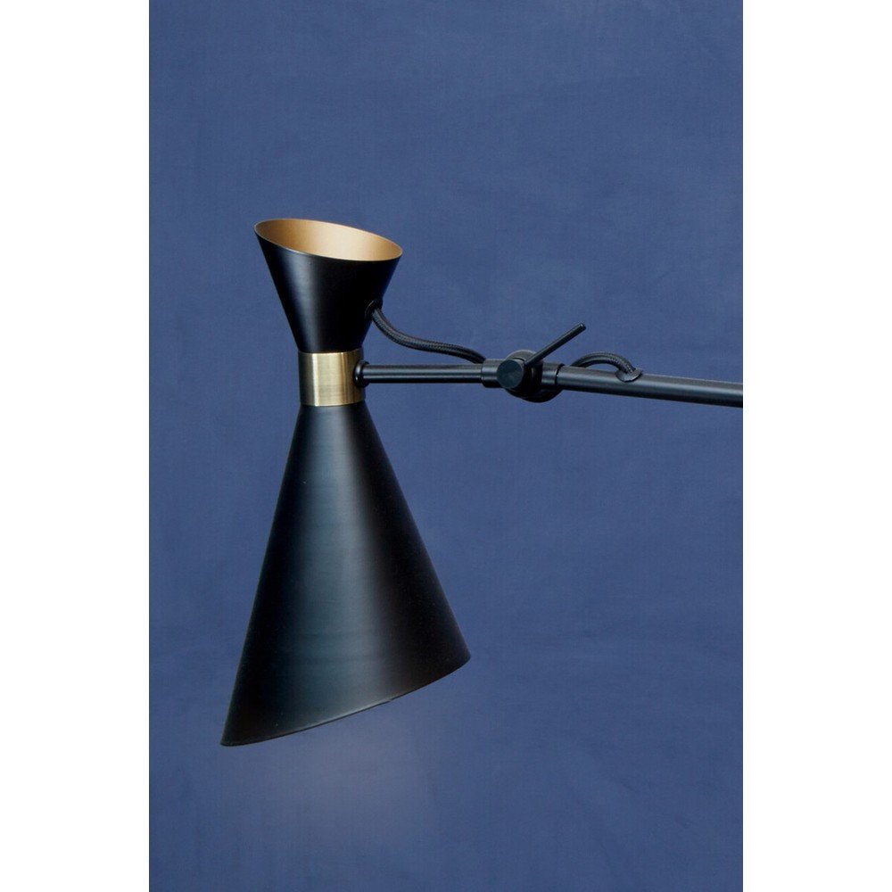 Czarna/w kolorze złota metalowa lampa wisząca z metalowym kloszem Linox – Premier Housewares (zdjęcie 3)