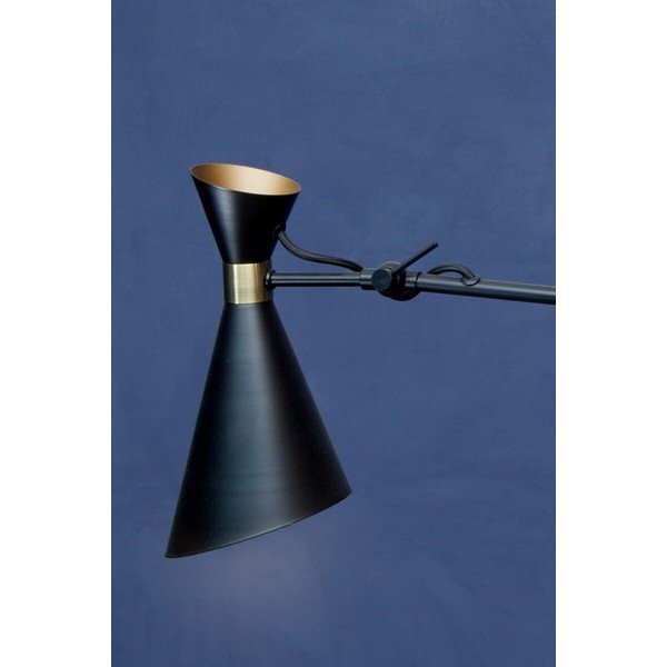 Czarna/w kolorze złota metalowa lampa wisząca z metalowym kloszem Linox – Premier Housewares-image-2