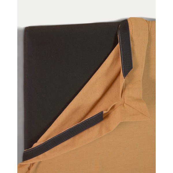 Musztardowy tapicerowany zagłówek 206x106 cm Tanit – Kave Home-image-4
