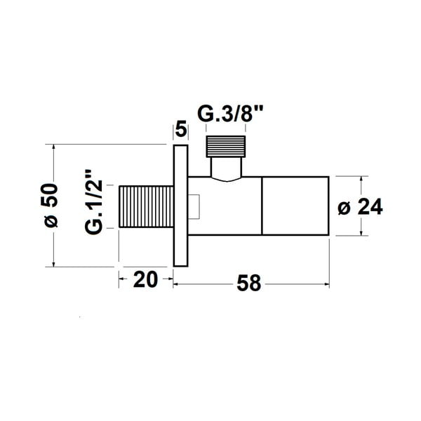 Przyłącze kątowe z rozetą – Sapho-image-2