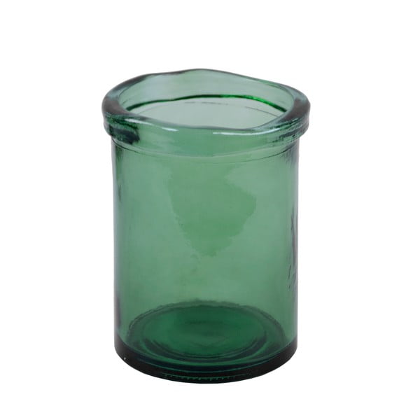 Butelkowozielony wazon ze szkła z recyklingu Ego Dekor Simplicity, wys. 20 cm