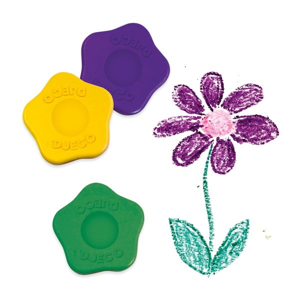 Zestaw 12 kolorowych kred w opakowaniu Djeco Flower