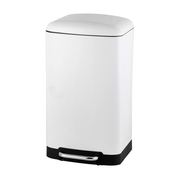 Biały kosz Steel Function Square Dustbin, 30 l