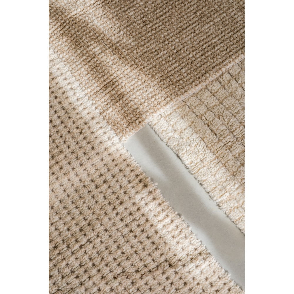 Wełniany chodnik odpowiedni do prania/tkany ręcznie w naturalnym kolorze 80x230 cm Unexpected Wool – Lorena Canals (zdjęcie 3)