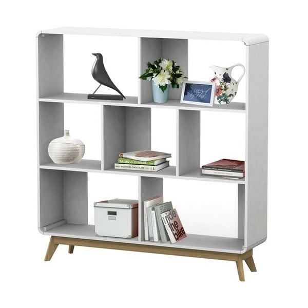 Biały regał 122x126 cm Caitlin – Støraa-image-2