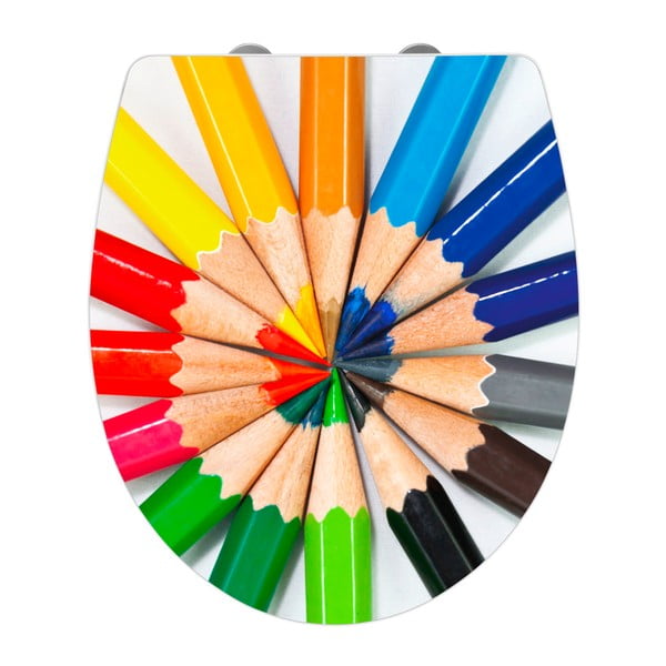 Deska sedesowa z łatwym domknięciem Wenko Coloured Pencils, 45x38,8 cm