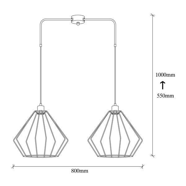 Czarna metalowa lampa wisząca Opviq lights Mueltan-image-2