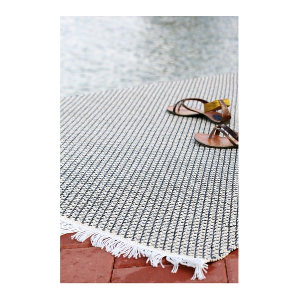 Kremowo-czarny chodnik odpowiedni na zewnątrz Narma Diby, 70x200 cm-image-3