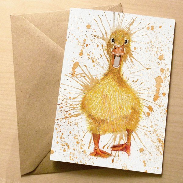 Kartka okolicznościowa Wraptious Splatter Duck