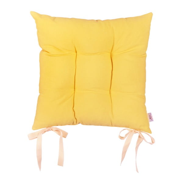 Żółta poduszka na krzesło Mike & Co. NEW YORK Simply Yellow, 41x41 cm