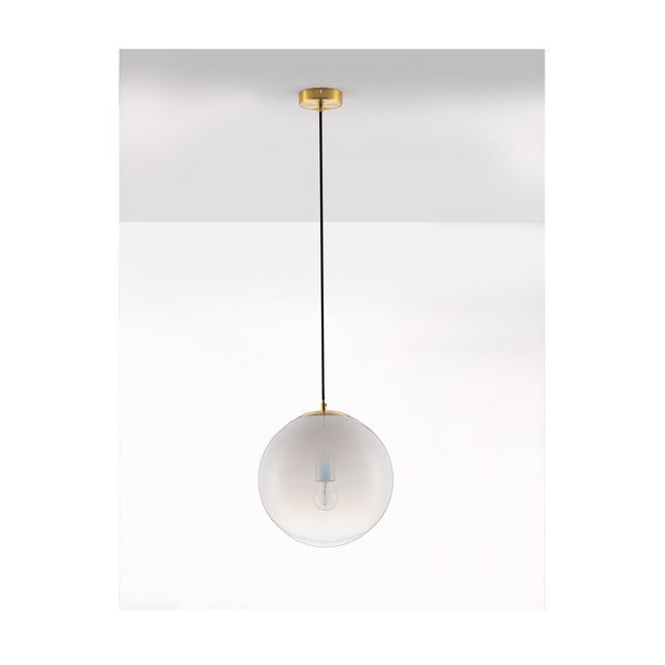 Biała/w kolorze złota szklana lampa wisząca ø 30 cm Vita – Nova Luce-image-3