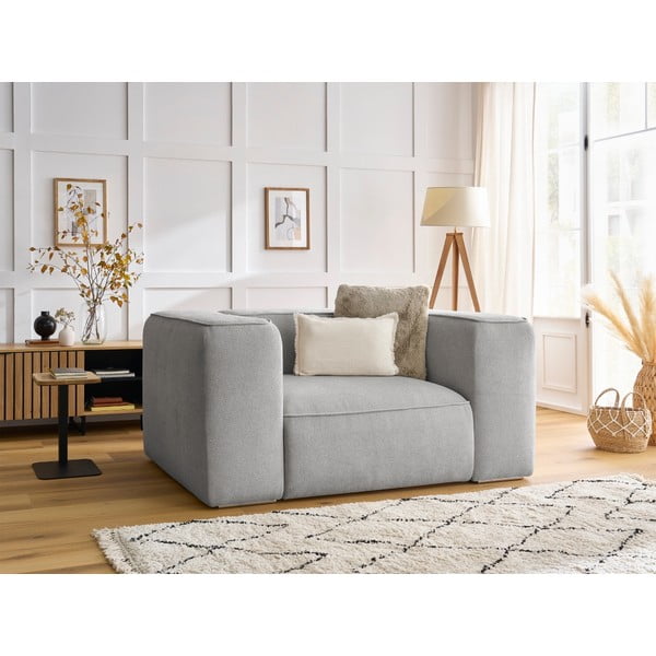 Jasnoszary fotel Zephyr – Bobochic Paris-image-1