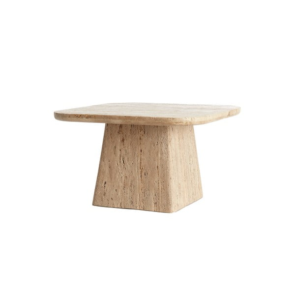 Beżowy stolik z kamiennym blatem 60x60 cm Kepami – Light & Living-image-2