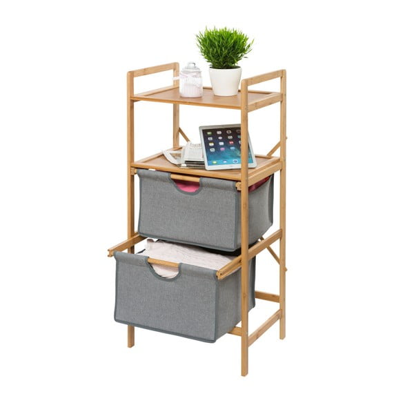 Szaro-brązowy bambusowy regał łazienkowy 44x96 cm Bahari – Wenko-image-3