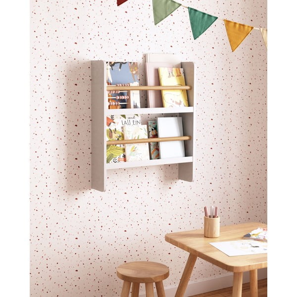 Biała wielopoziomowa półka dziecięca 50 cm Gopi – Kave Home-image-1