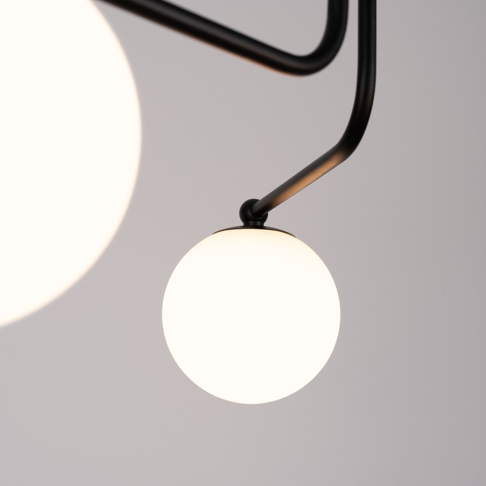 Czarno-biała lampa sufitowa Beam – Sollux (zdjęcie 5)