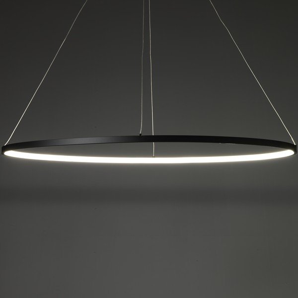 Czarna lampa wisząca Tomasucci Oval Ring, wys. 92 cm-image-1
